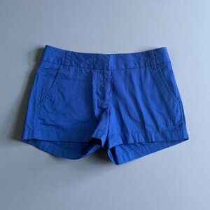 J CREW Women's  Blue 100% Cotton Chino Shorts Size 0